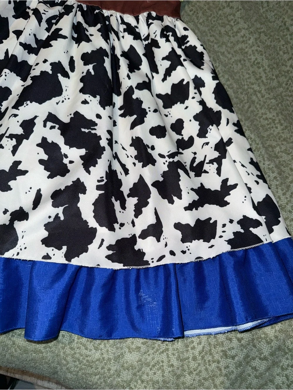 Cowprint Yellow & Blue Kids Costume Dress - Brand:
